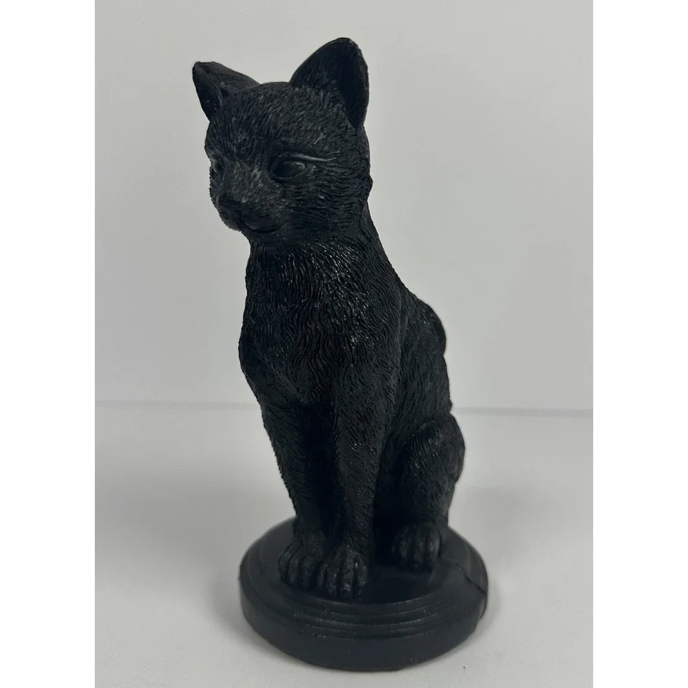 Ashland Halloween Black Cat Taper Candle Holder Resin Gothic Spooky Decor 6 In